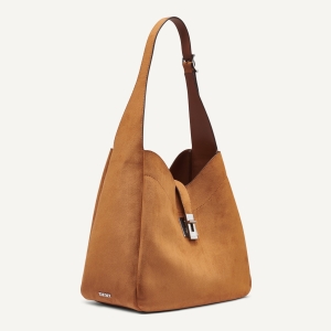DKNY DARIA LARGE HOBO BAG - Saddle - Image 4