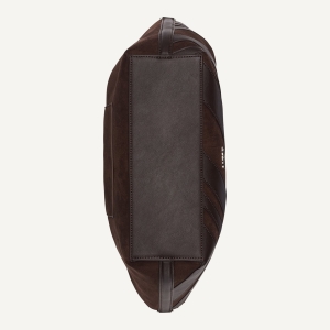DKNY PAULA MEDIUM STRIPED COMMUTER TOTE - Coffee Bean - Image 9