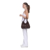 DKNY PAULA MEDIUM STRIPED COMMUTER TOTE - Coffee Bean - Image 11