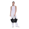 DKNY PAULA MEDIUM STRIPED COMMUTER TOTE - Black/Silver - Image 10