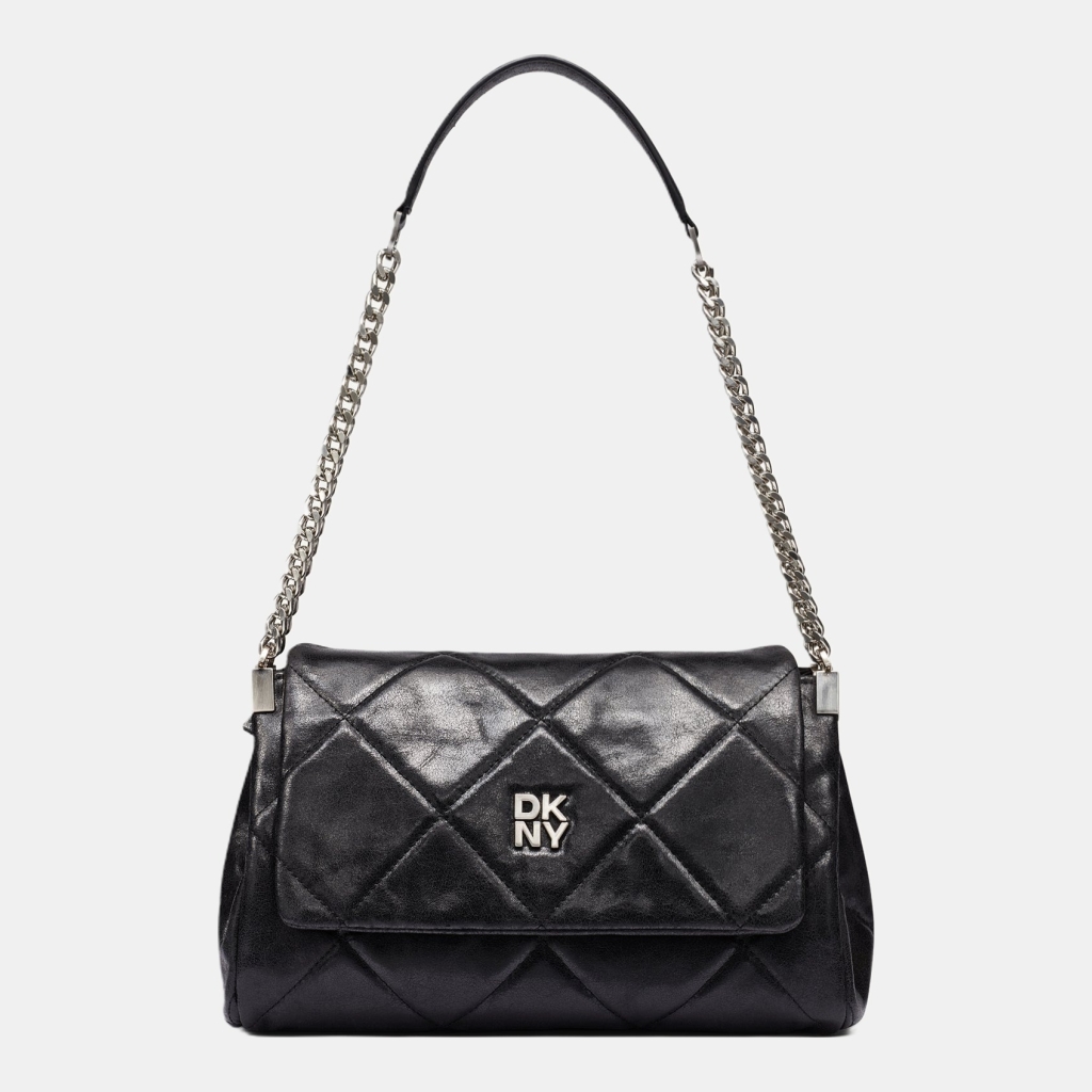 DKNY SOHO MEDIUM SHOULDER BAG - Black/Silver
