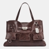 DKNY BRYAR LARGE FLAP SATCHEL - Coffee Bean