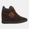 DKNY SAMMY WEDGE SNEAKER - Brown