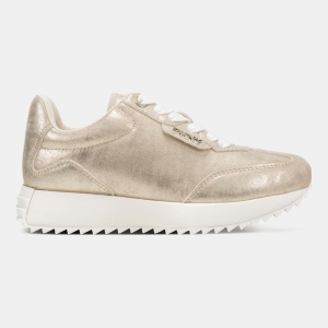 DKNY NAPLES LACE UP SNEAKER - Champagne
