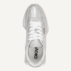 DKNY NAPLES LACE UP SNEAKER - Silver - Image 4