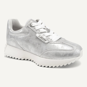 DKNY NAPLES LACE UP SNEAKER - Silver - Image 3