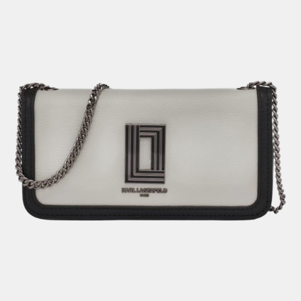 KARL LAGERFELD PARIS KOSETTE SHOULDER BAG - White