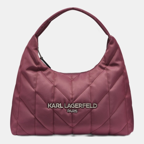 KARL LAGERFELD PARIS VOYAGE MED TOTE NYLON - Cherry Plum