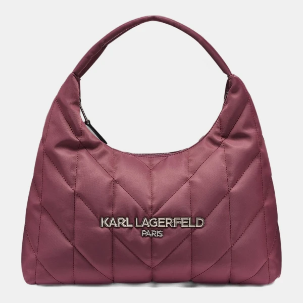 KARL LAGERFELD PARIS VOYAGE MED TOTE NYLON - Cherry Plum