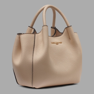 KARL LAGERFELD PARIS CROIX CROSSBODY WITH KARL POM - Brie - Image 3