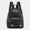 KARL LAGERFELD PARIS KHLOE BACKPACK DEBOSS LOGO - Black / Gold