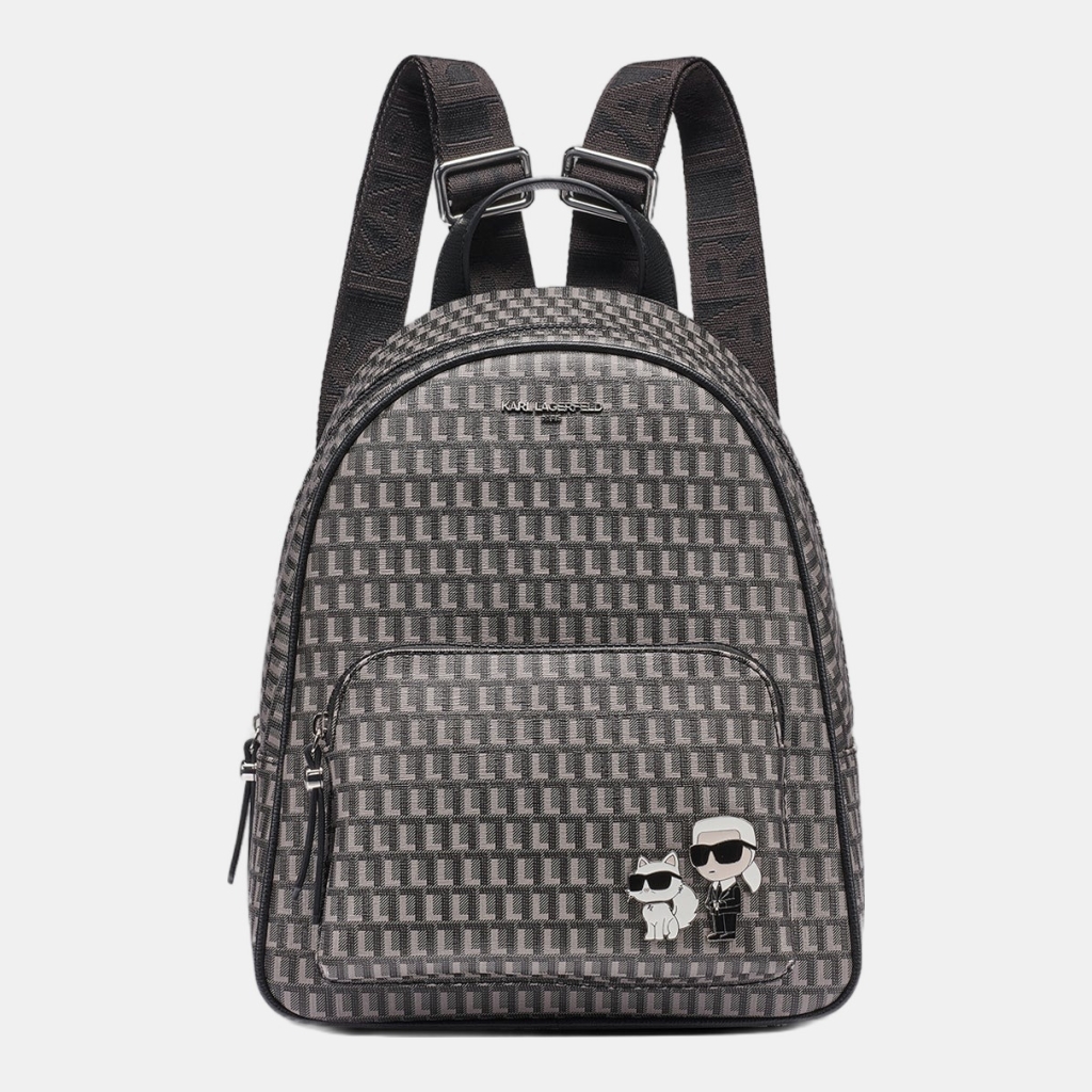 KARL LAGERFELD PARIS KHLOE MONOGRAM BACKPACK - Black Multi