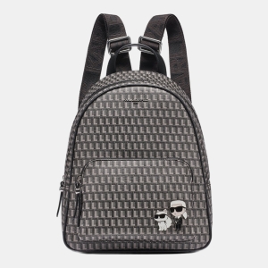 KARL LAGERFELD PARIS KHLOE MONOGRAM BACKPACK - Black Multi