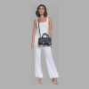 KARL LAGERFELD PARIS ZYLA SATCHEL - Black / Gold - Image 7