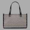 KARL LAGERFELD PARIS ZYLA SATCHEL MONOGRAM - Black/Grey - Image 4