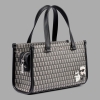 KARL LAGERFELD PARIS ZYLA SATCHEL MONOGRAM - Black/Grey - Image 3
