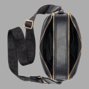 KARL LAGERFELD PARIS MAYBELLE CROSSBODY DEBOSS LOGO - Black / Gold - Image 5