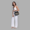 KARL LAGERFELD PARIS MAYBELLE CONSTELLATION SATCHEL - Black / Gold - Image 7
