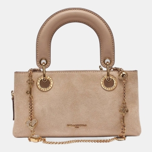 KARL LAGERFELD PARIS BENOITE SUEDE SHOULDER - Cappucino