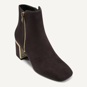 DKNY KYLAH BOOTIE WITH ZIPPER - Brown - Image 3