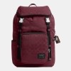 Coach Logan Backpack In Signature Nylon - Light Maroon