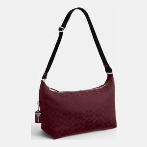 Coach Leo Crossbody In Signature Nylon - Light Maroon - Image 3