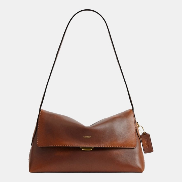 Coach Chelsea Shoulder Bag 30 In Loved Leather - Brass/Brown