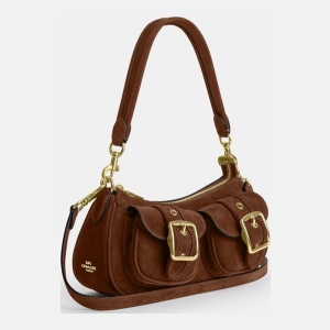 Coach Ashton Shoulder Bag - Gold/Warm Brown - Image 3