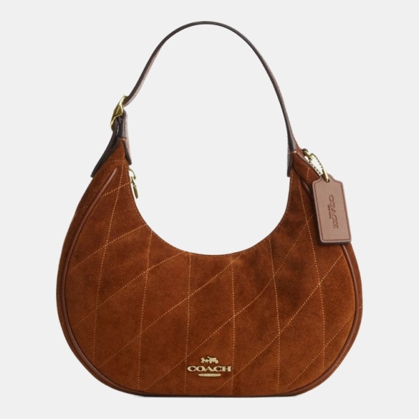 Coach Emily Shoulder Bag With Quilting - Gold/Warm Brown