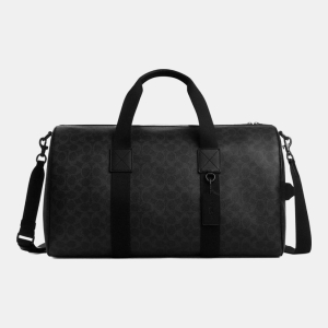 Coach Explorer Duffle Bag 50 In Signature Canvas - Matte Black/Black Signature