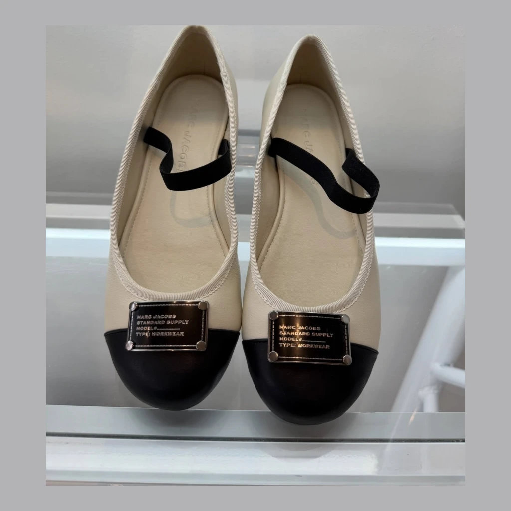 Marc Jacobs Standard Supply Mary Jane Ballet Flats - Cream - Size EU 9