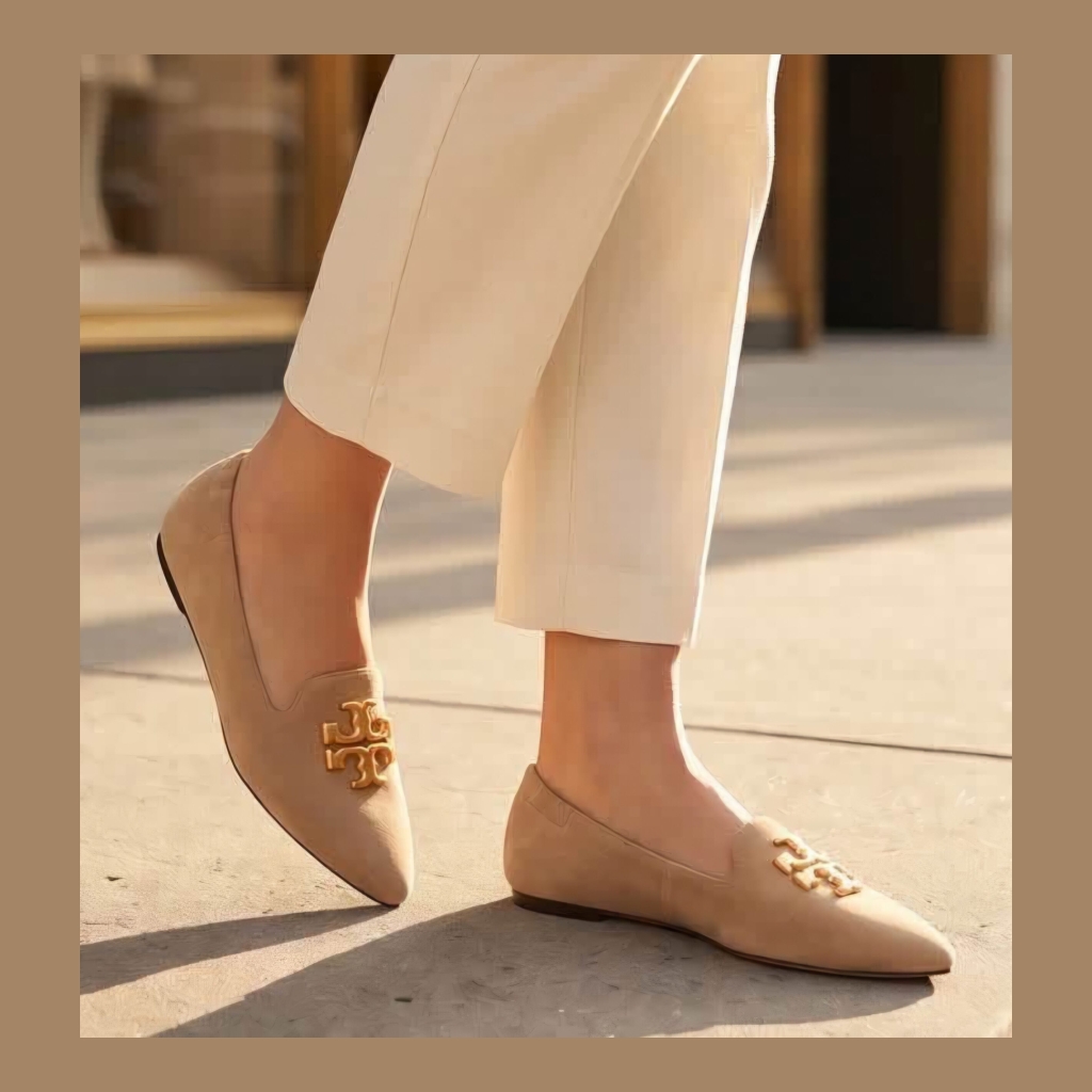 Tory Burch Flat Loafers - Camel - Size 7.5
