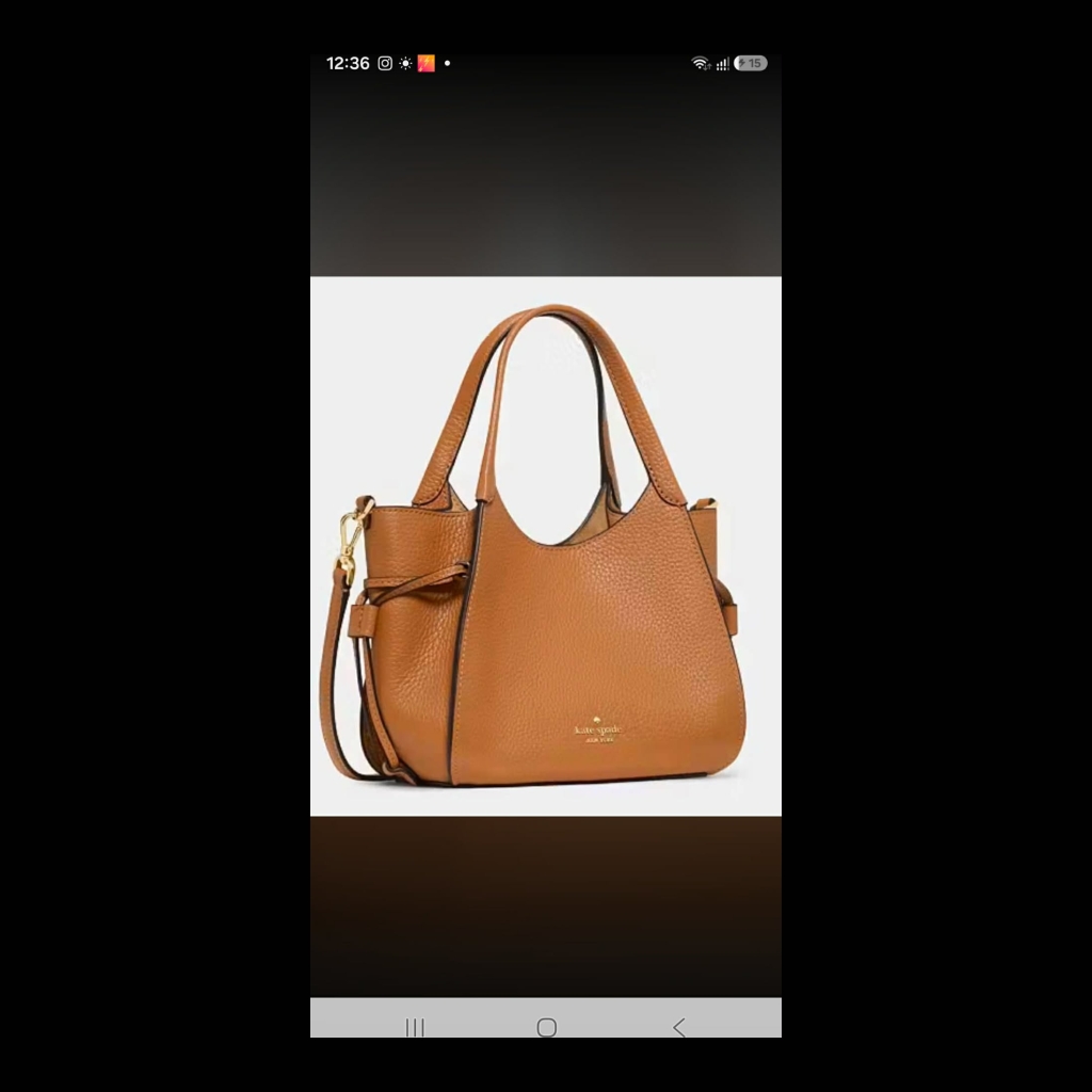 Kate Spade Leather Satchel Handbag - Camel