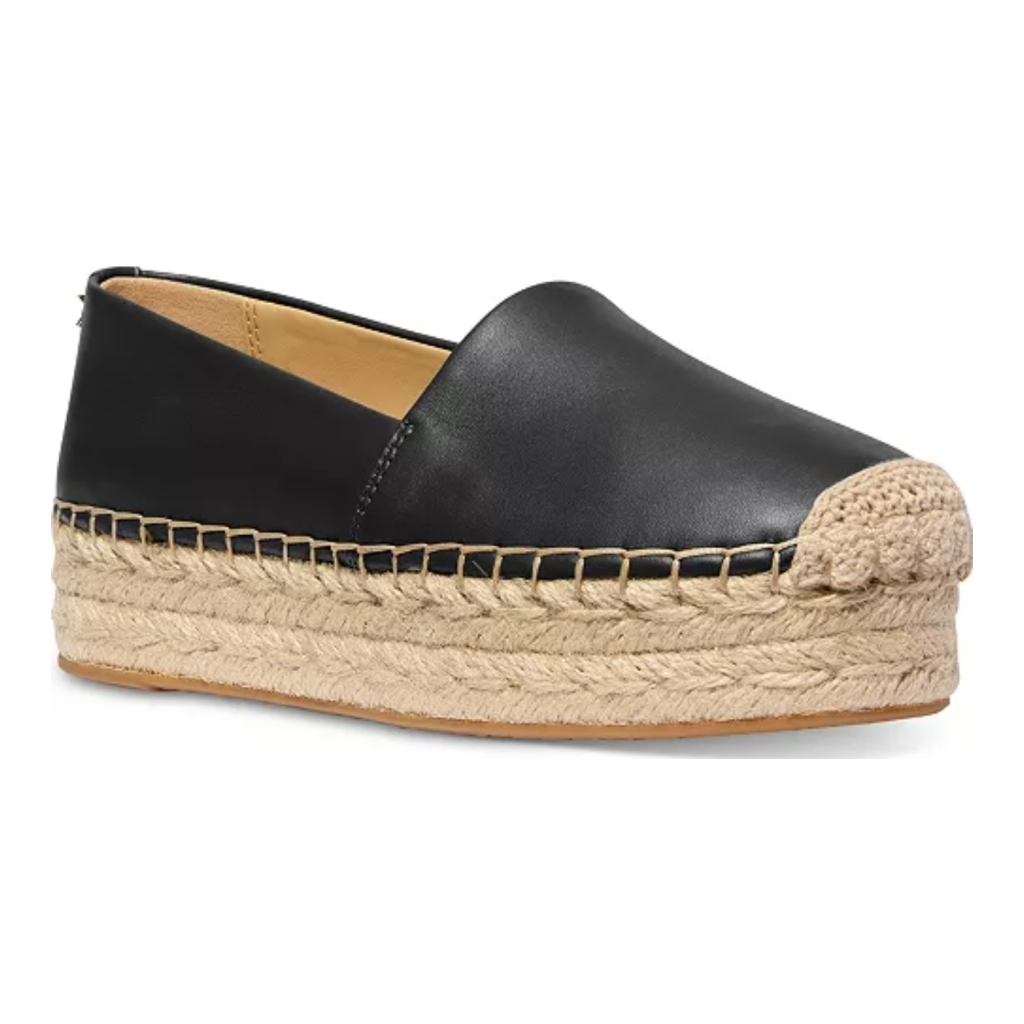 Michael Kors Platform Espadrille Flats - Black with Beige Sole - Size 9 US