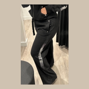 Karl Lagerfeld Embellished Tracksuit Set - Black - Size large
