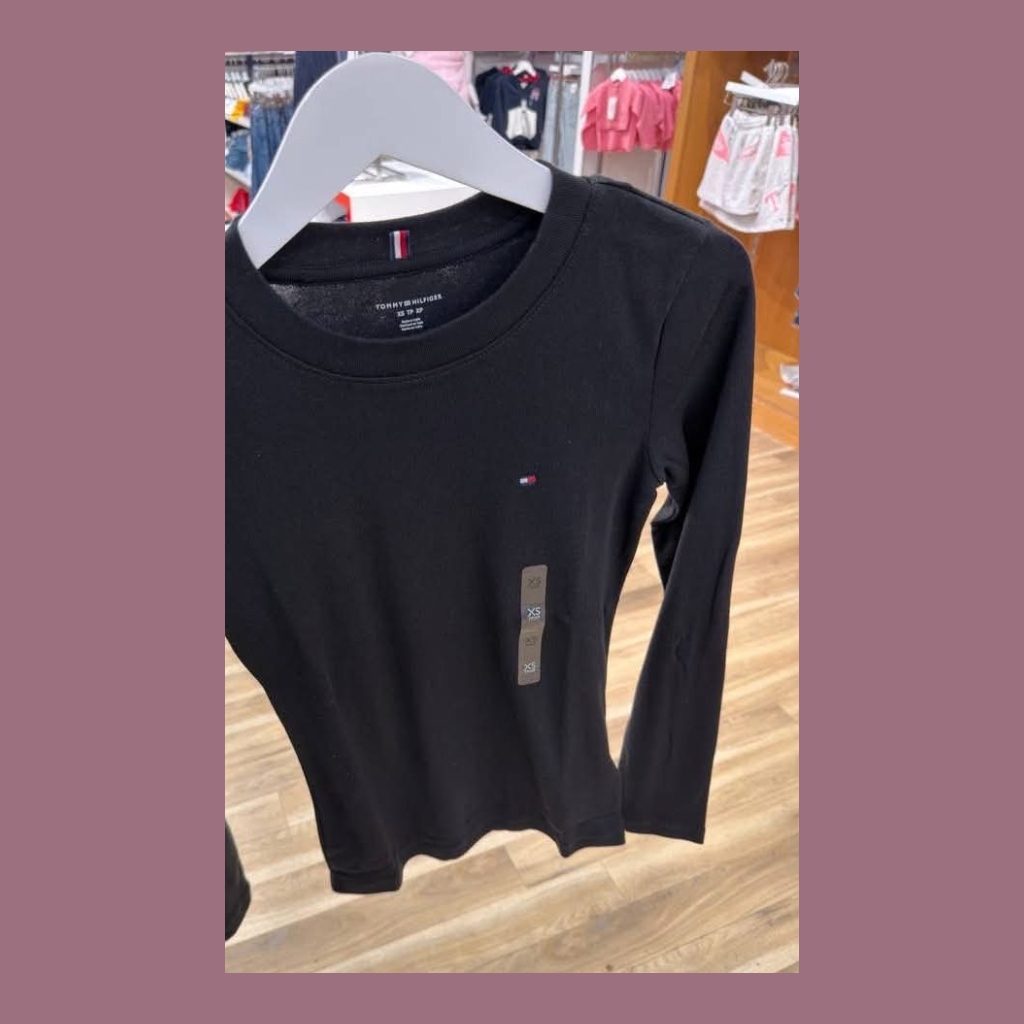 Tommy Hilfiger Long-Sleeve T-Shirt - Black - Size large