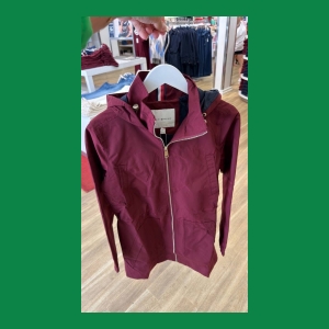 Tommy Hilfiger Hooded Jacket - Maroon - Size large