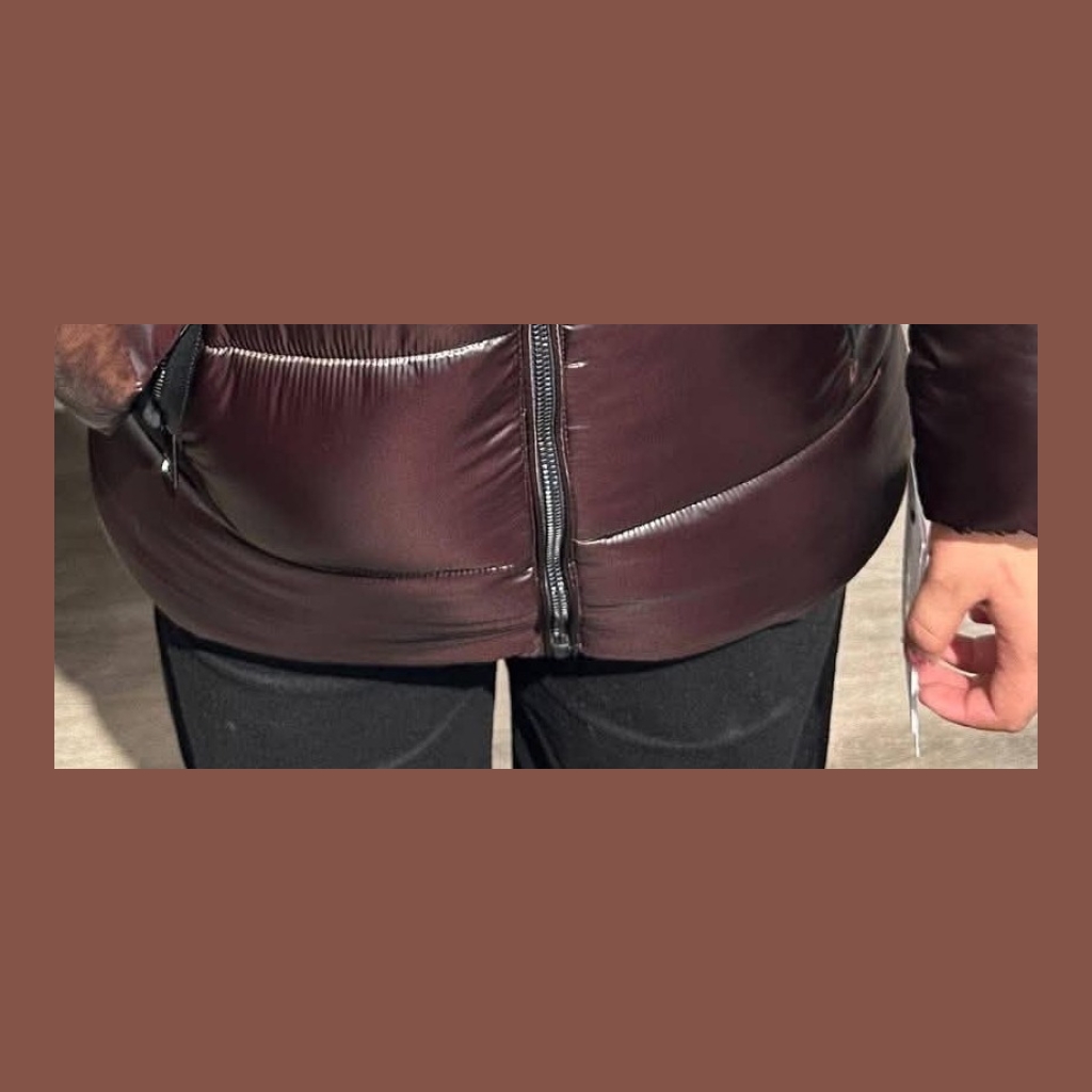 Dkny - Generic Quilted Puffer Jacket with Faux Fur Hood - Bronze - Size large