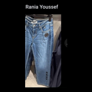 DKNY Embellished Denim Jeans - Blue - Size 16