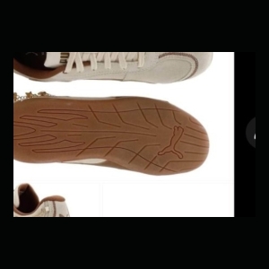 Puma Sneakers with Charms - Cream and Brown - Size 8 US