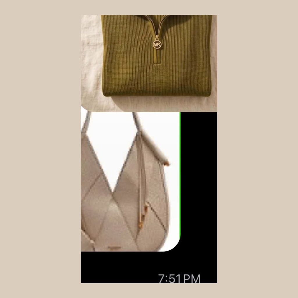 Donna karan - Geometric Folded Shoulder Bag with Pouch - Beige