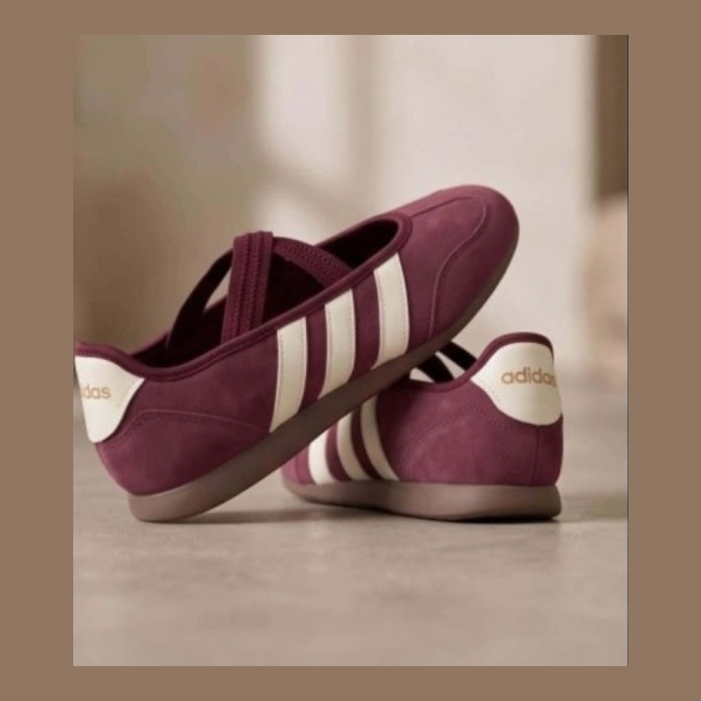 Adidas Ballet Flats - Burgundy - Size 6.5 US