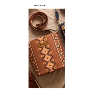 Wrangler Brown Geometric Pattern Cross-body Bag - Brown