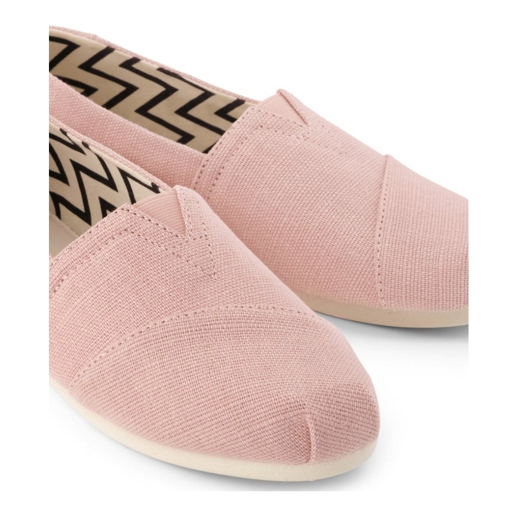 TOMS Women's Alpargata Classic Seashell Heritage Canvas Shoes - Light Pink - Size 10