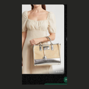 kurt giger Straw and Metallic Tote Bag - Beige/Silver