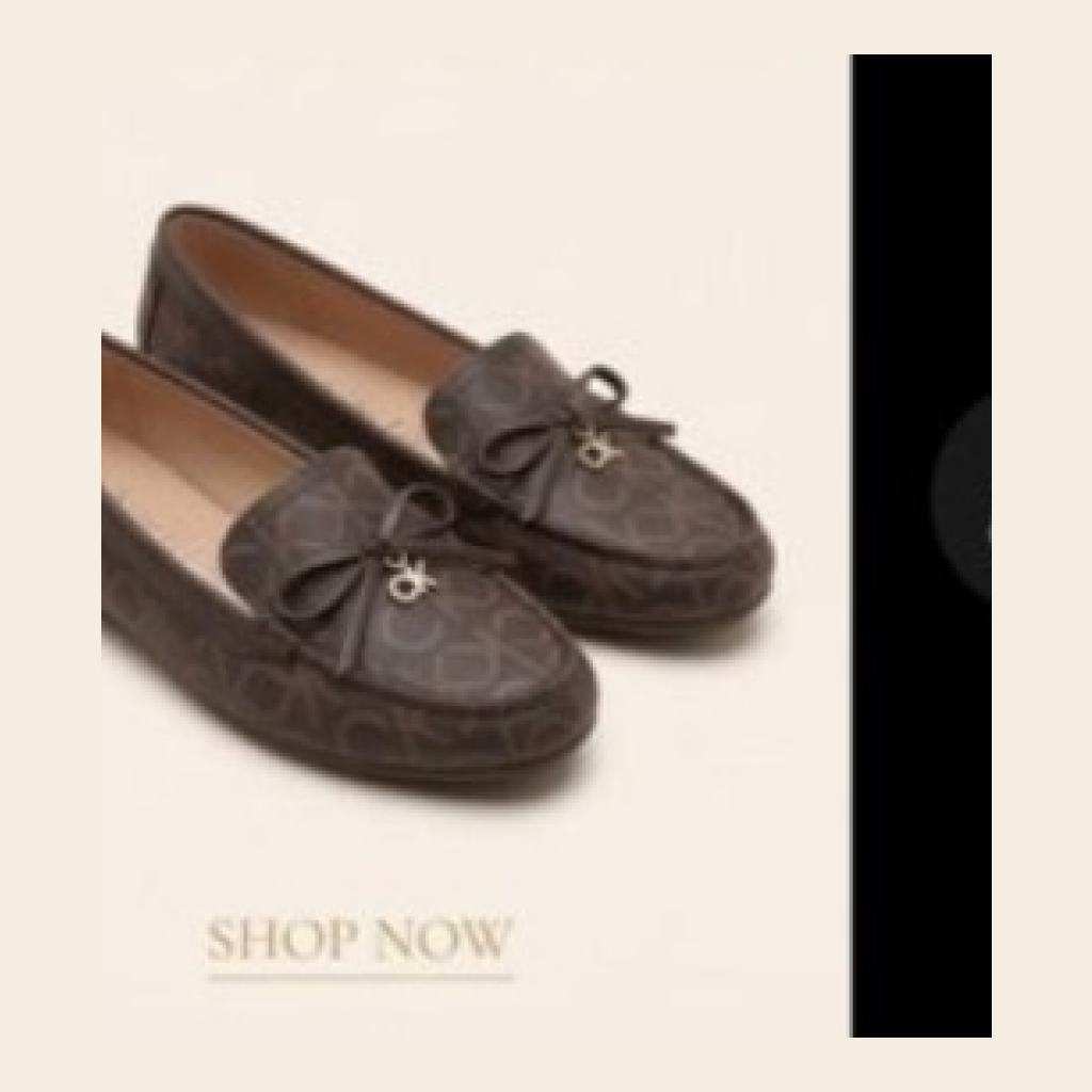 Guess Monogrammed Loafers - Brown - Size 40 EU