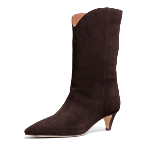 Women's Daniela Slip-On Mid Boots - Chocolate Suede - Image 5