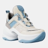 Michael Kors Outlet Olympia Mixed-Media Trainer - LIGHT SKY