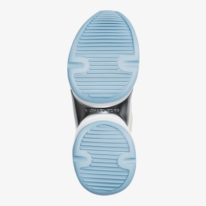Michael Kors Outlet Olympia Mixed-Media Trainer - LIGHT SKY - Image 7