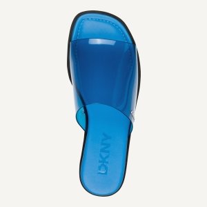 DKNY CATALINE FLAT SLIDE SANDAL - Ocean Blue - Image 3